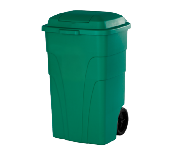 Kosz 120L na kołach zielony